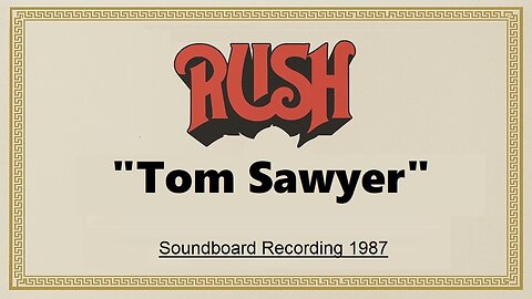 Rush - Tom Sawyer (Live in Mansfield, Massachusetts 1997)