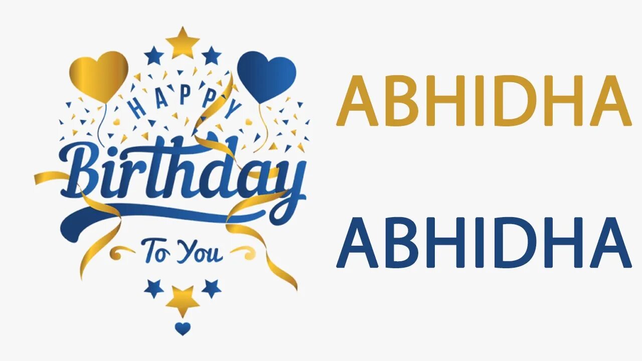 Happy Birthday to Abhidha - Hindi Birthday Wish From Birthday Bash