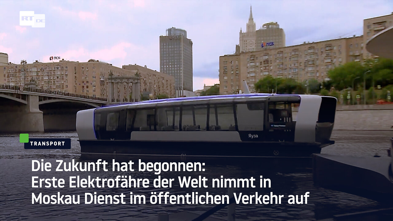 Erste Elektrofähre der Welt nimmt in Moskau Dienst im öffentlichen Verkehr auf