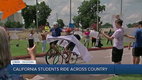 Cyclists ride from California to Oklahoma