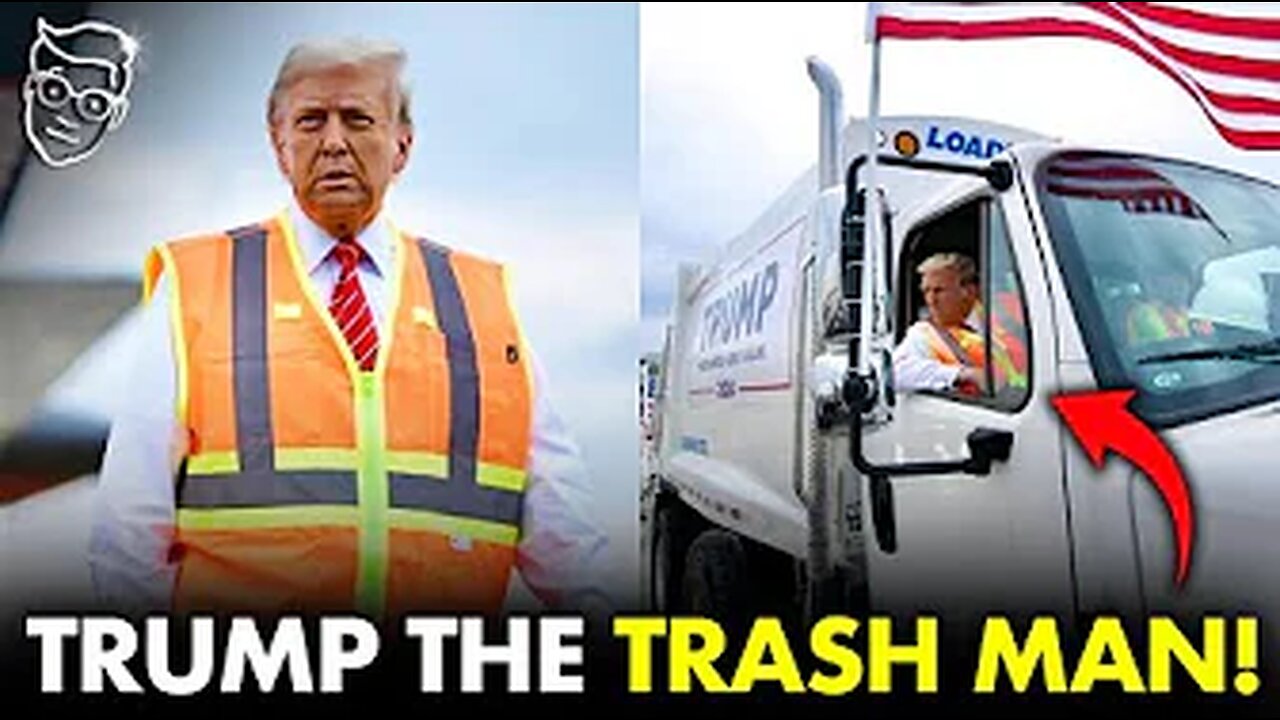 Trump Drives TRASH TRUCK Into Campaign Event After Biden Calls Americans 'Garbage'