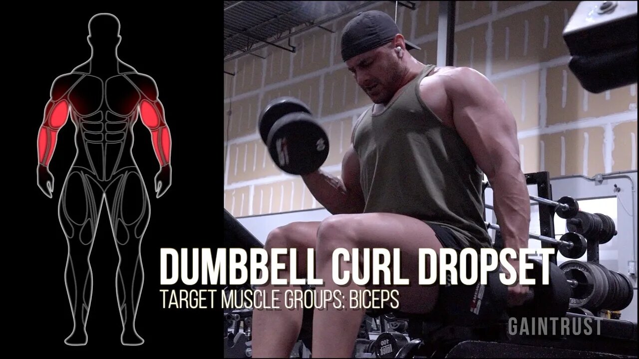 Dumbbell Curl Drop Set