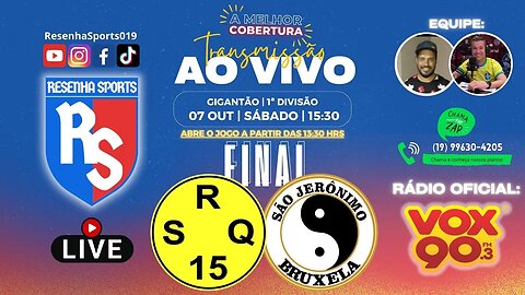FUTEBOL AO VIVO - FINAL | SÃO ROQUE 🆚 BRUXELA | GIGANTÃO 2023