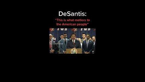 DeSantis: This is what matters to the American people