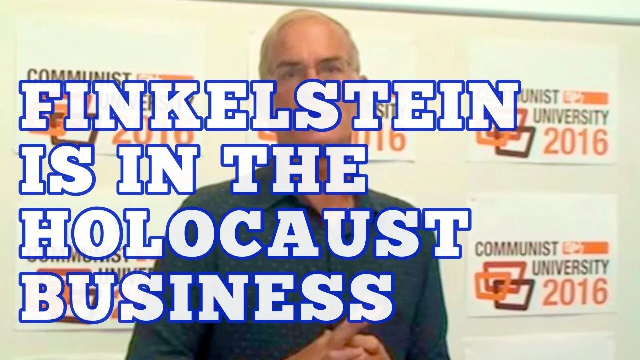 Norman Finkelstein, desecrating the memory of The Holocaust