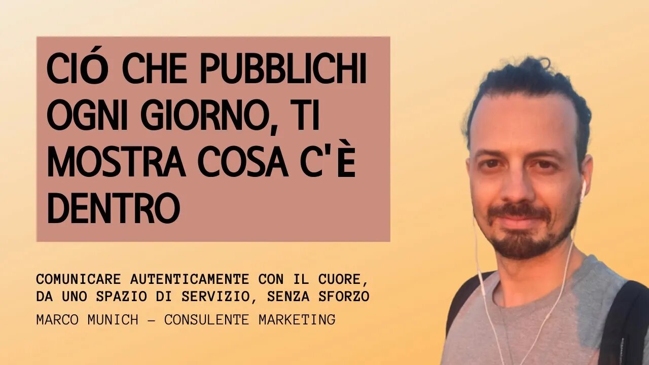 CIÓ CHE PUBBLICHI OGNI GIORNO, TI MOSTRA COSA C'È DENTRO