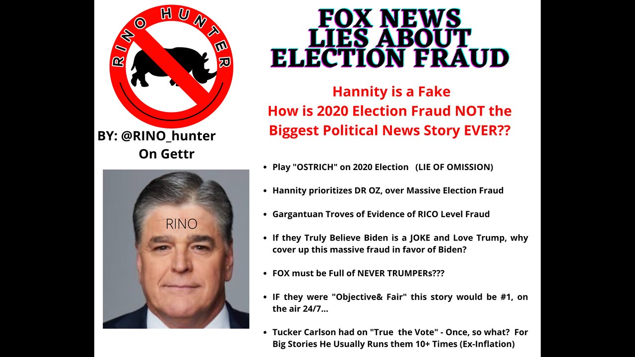 FOX NEWS LIES ABOUT 2020 ELECTION FRAUD (Cover-Up)