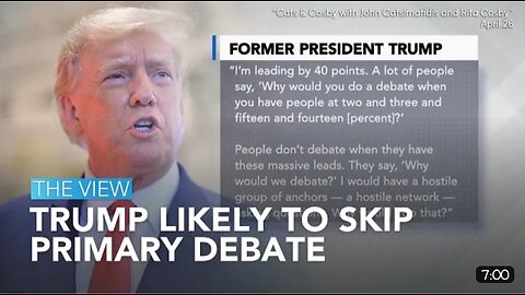 Trump likely to skip primary debate