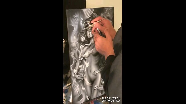 The Fallen Airbrush Artwork