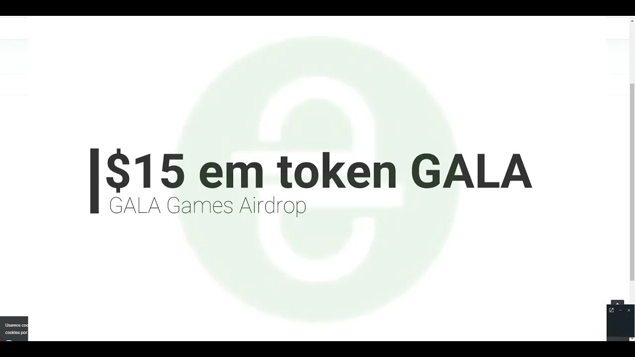 Finalizado - Airdrop - Gala Games - $15 em token GALA