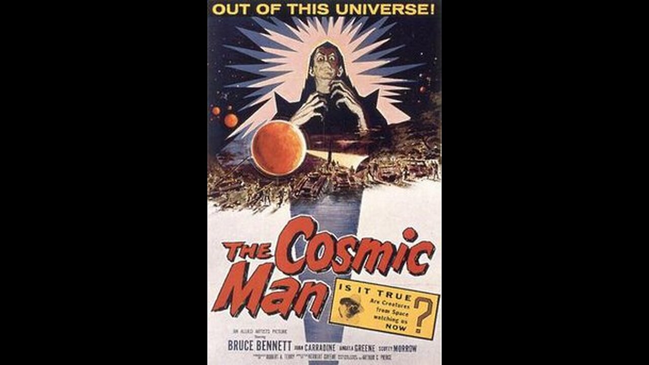 John Carradine The Cosmic Man 1959 Sci Fi, Thriller Directed by Herbert Greene Colorized