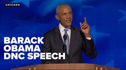 Barack Obama speaks at the DNC about trump and kamala .( TIM WALS )