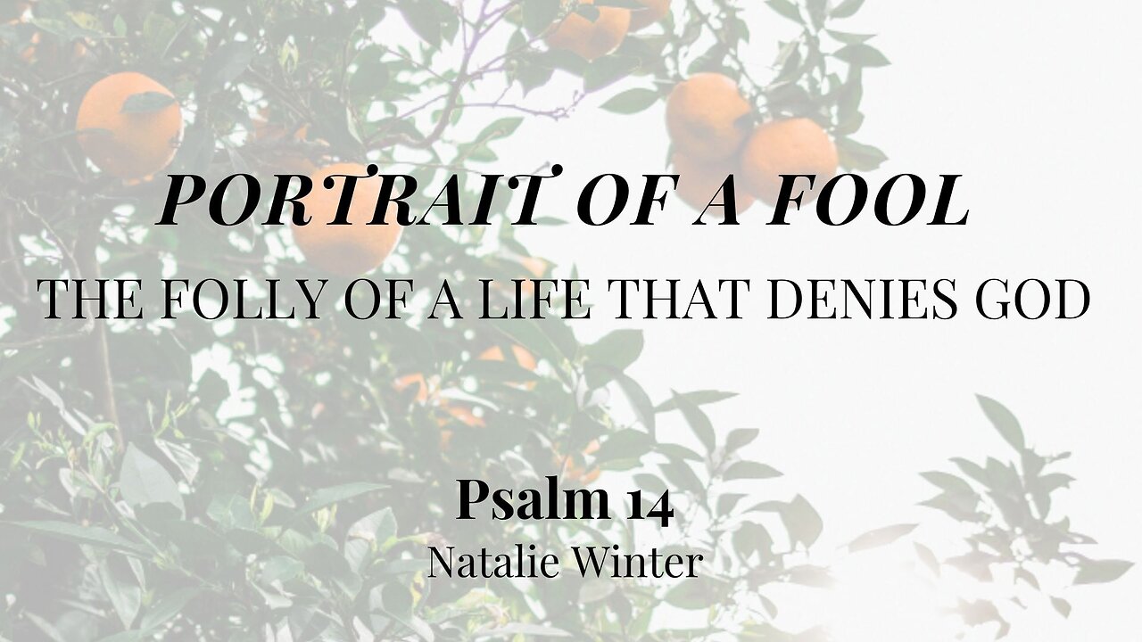 Portrait of a Fool (Psalm 14) | Women's Bible Study | Natalie Winter