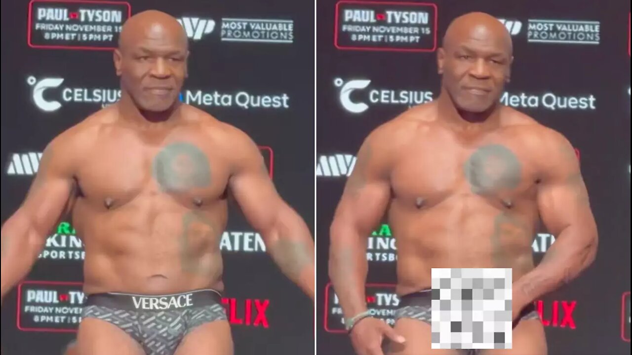 Mike Tyson spotted making x-rated gesture at spectators