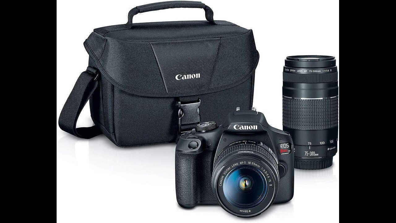 Cámara DSLR Canon EOS Rebel T7Kit de 2 lentes con lente EF 18-55 mm + lente EF 75-300 mm,