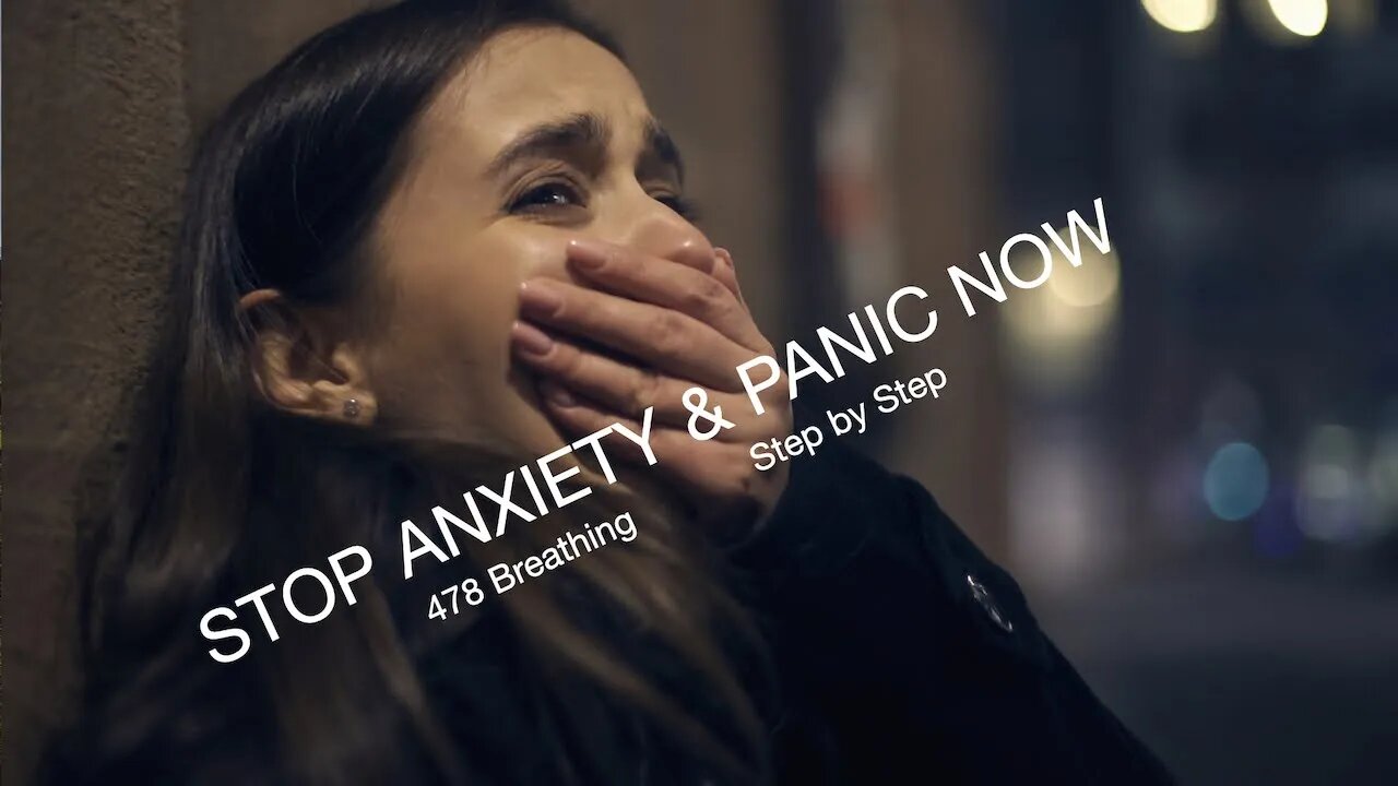 STOP ANXIETY & PANIC in less than 1 minute. 478 Breathing step by step & 432 Hz sound therapy