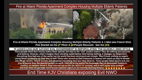 Fire at Miami Florida Apartment Complex Housing Multiple Elderly Patients