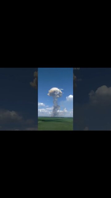 Detonation Of A Ukrainian Ammunition Depot In Priluki After The Arrival Of The Iskander Missile