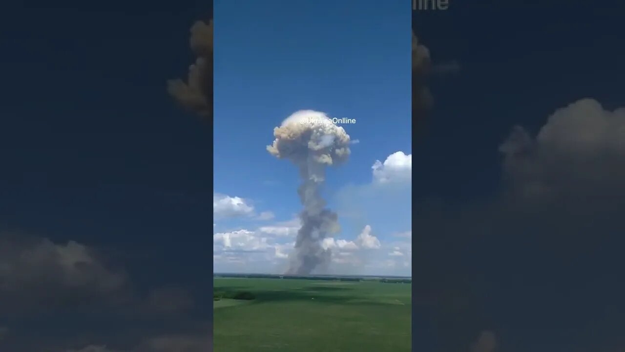 Detonation Of A Ukrainian Ammunition Depot In Priluki After The Arrival Of The Iskander Missile