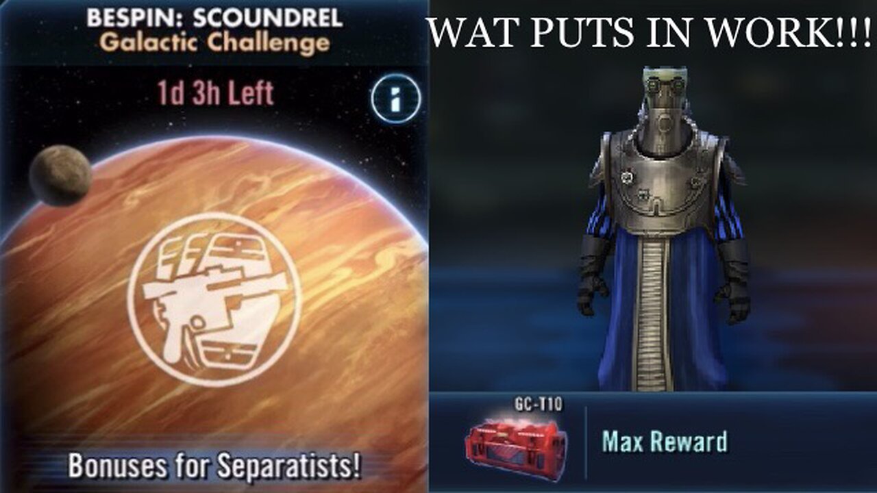 Max Crate Galactic Challenge Bespin: Scoundrels with only Two Squads! | Wat Tambor for the Wins!!