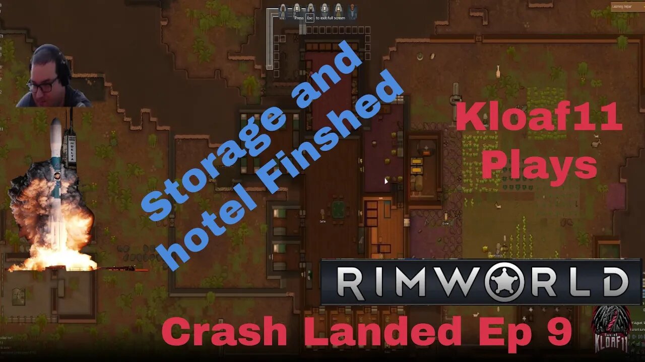 Lets play Rimworld with Kloaf11: Crash Landed 9 Grand opening of Hotel