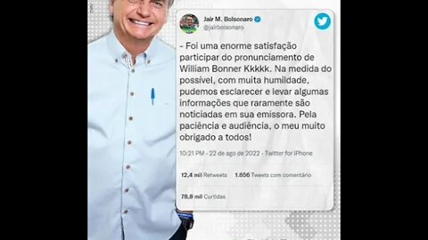 Pesquisa : Você gostou da participação de Bolsonaro no Jornal Nacional?