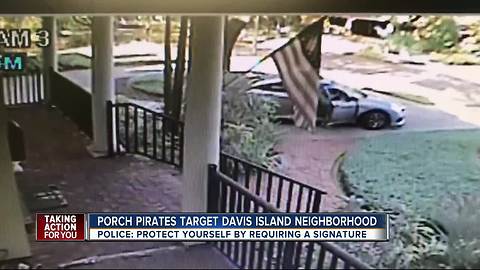 Tampa police searching for package thief who stole hundreds in holiday gifts