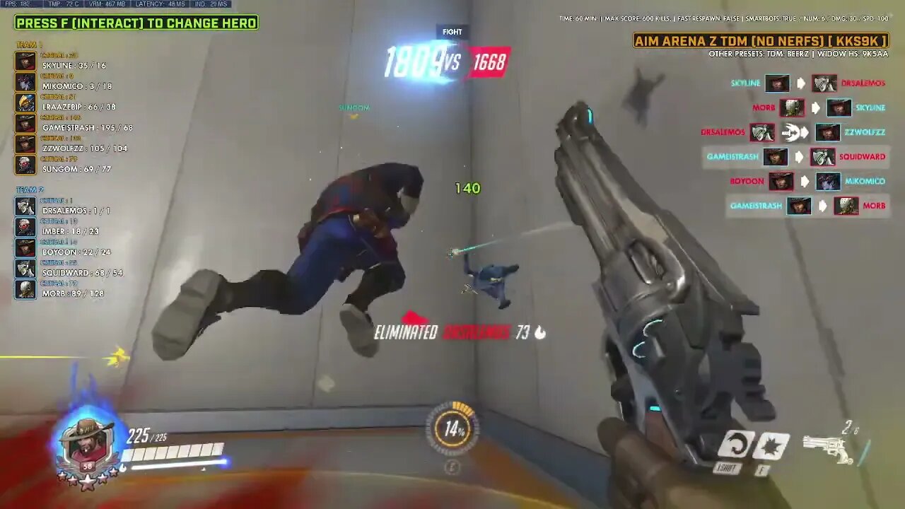 shit genji tunneler switched to mccree widow and saw how harder aiming is so switched df and hog