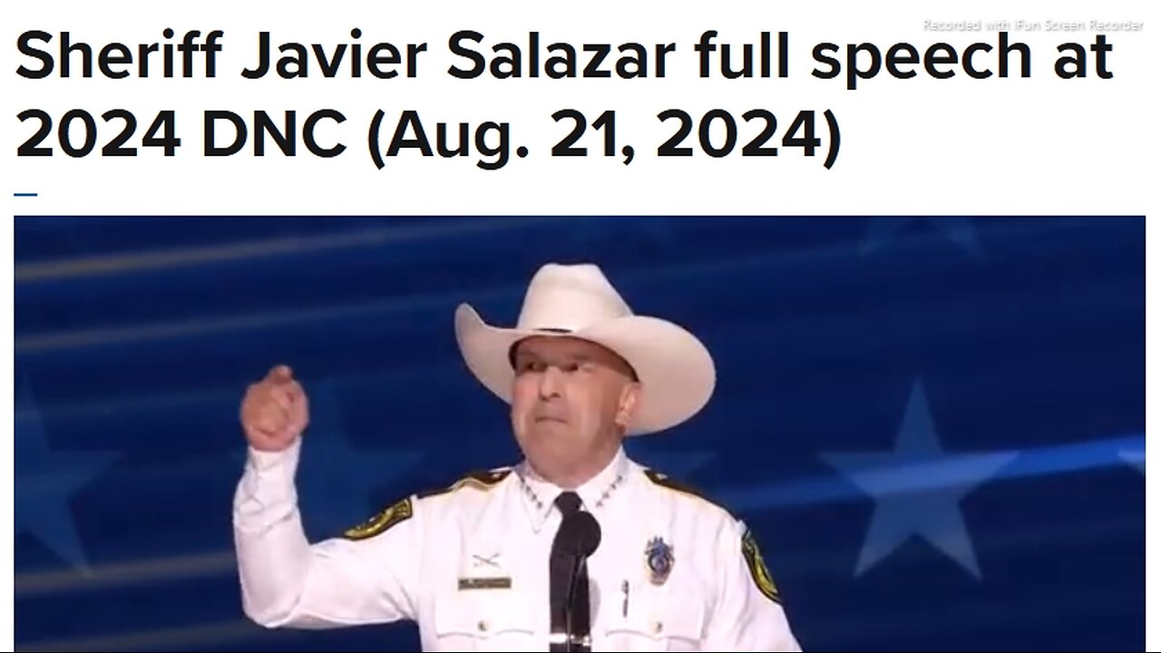 DNC 2024 - SHERIFF JAVIER SALAZAR OF BEXAR COUNTY TX - THE CHARLIE KIRK SHOW - 3 mins.