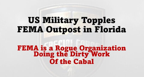 Military Topples a FEMA Outpost in Florida when caught Looting Homes!.