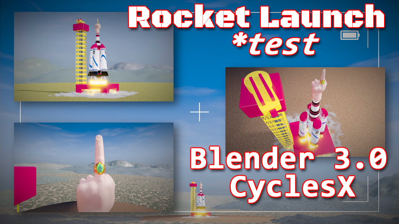 FJB Rocket Launch - 3D animation - Blender 3.0 - multicam test - CyclesX