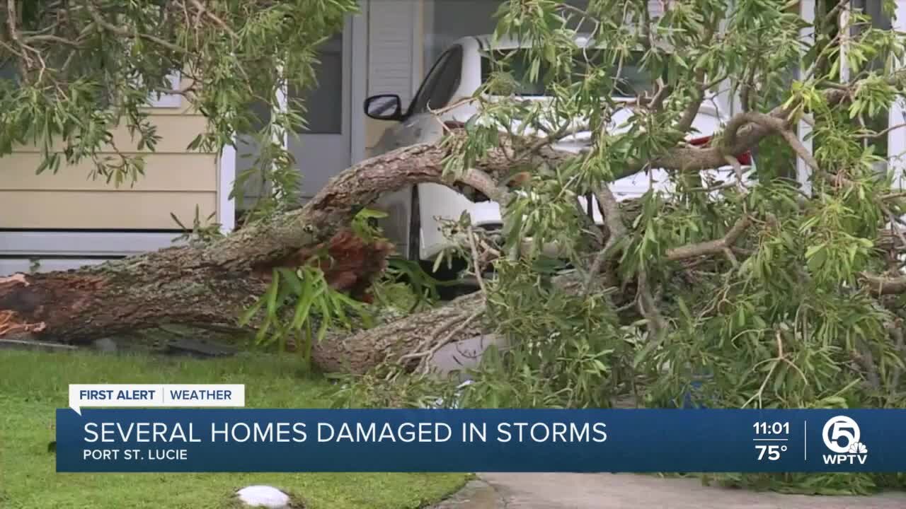 Several Port St. Lucie homes damaged in storms