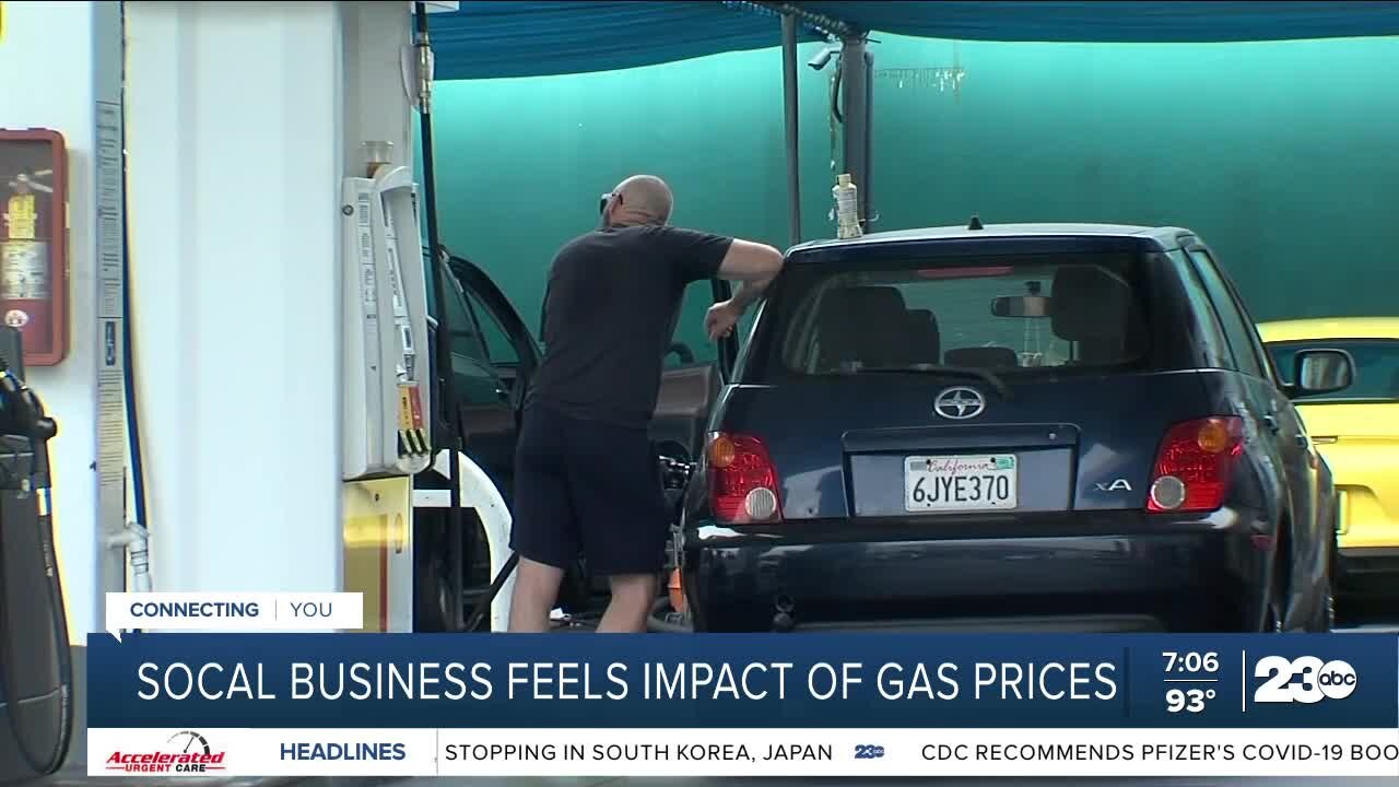 High gas prices in Los Angeles, businesses feel the impact