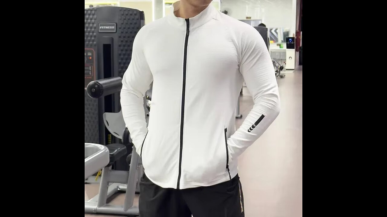 Men's Gym Tights Jacket Running Training Elastic Outerwear