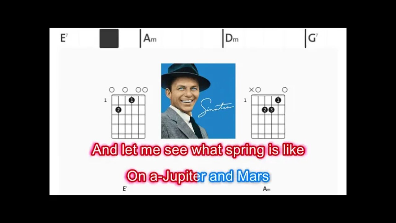 Franck Sinatra Fly me to the moon - (Chords & Lyrics like a Karaoke)