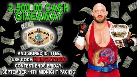 Win our Feed Me More Nutrition 2.500.00 Cash Giveaway and a Signed Authentic Ryback IC Title