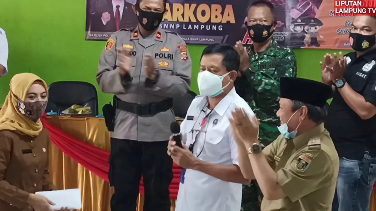 BNN Provinsi Lampung Tetapkan Kampung Sukajawa Lamteng Sebagai Kampung Bersih Narkoba