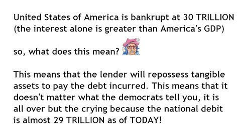 United States of America National Debt 2021