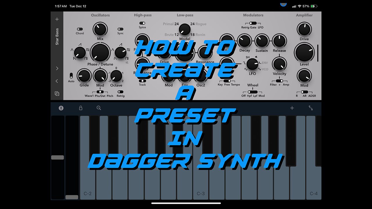 How to create a Preset in Dagger Synth