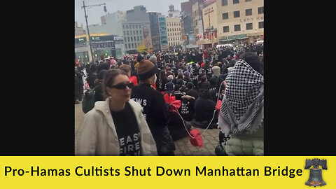 Pro-Hamas Cultists Shut Down Manhattan Bridge