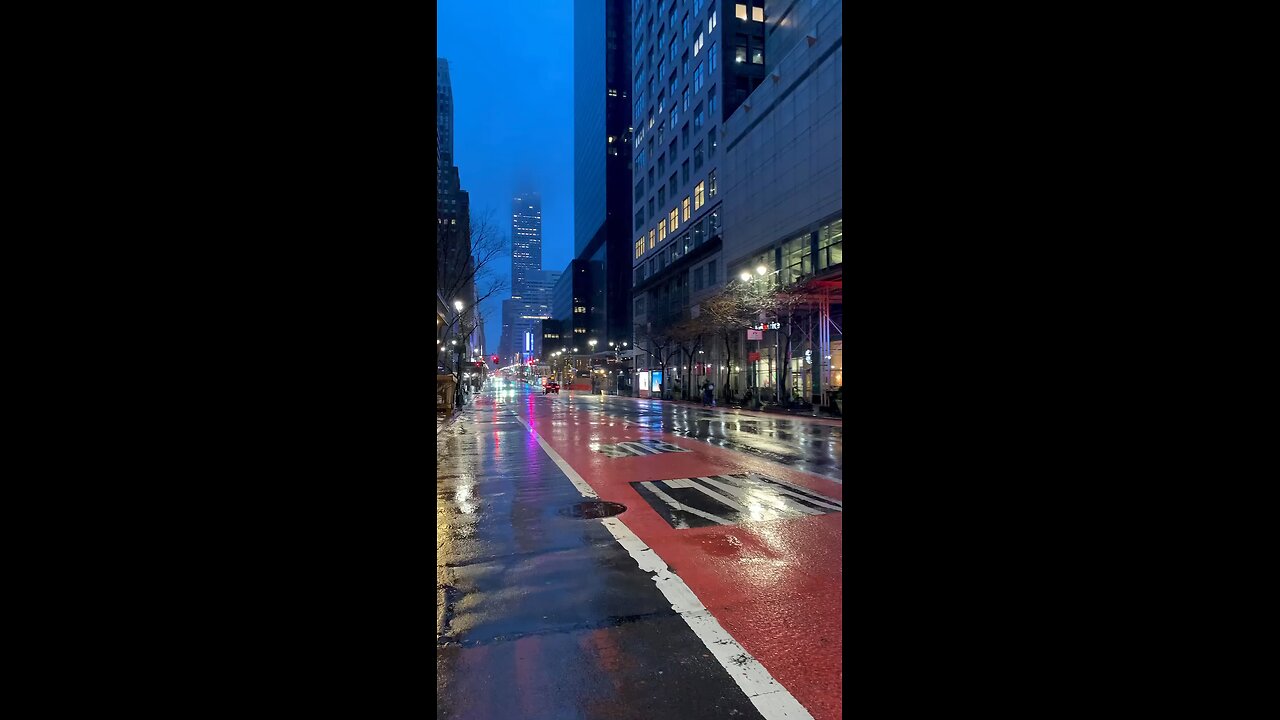 Walking in The Rain, New York City Manhattan