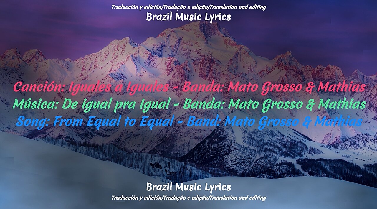 Brazil Music: From Equal to Equal - Band: Mato Grosso & Mathias