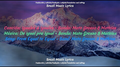 Brazil Music: From Equal to Equal - Band: Mato Grosso & Mathias