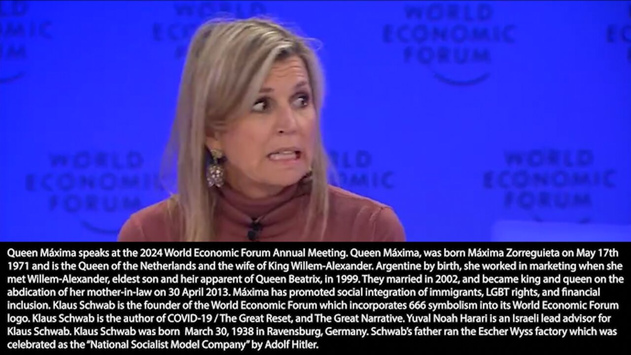 World Economic Forum | WEF 2024 | "When I Started This Job There Were Actually Very Little Countries In Africa Or Latin America That Had One Ubiquitous Type of ID And Certainly That It Was Digital & Certainly That It Was Biometric." - Queen