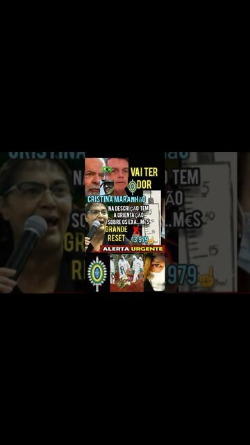 Cristina Maranhão Grande Reset/Intervenção é sem Políticos e povo Exigindo