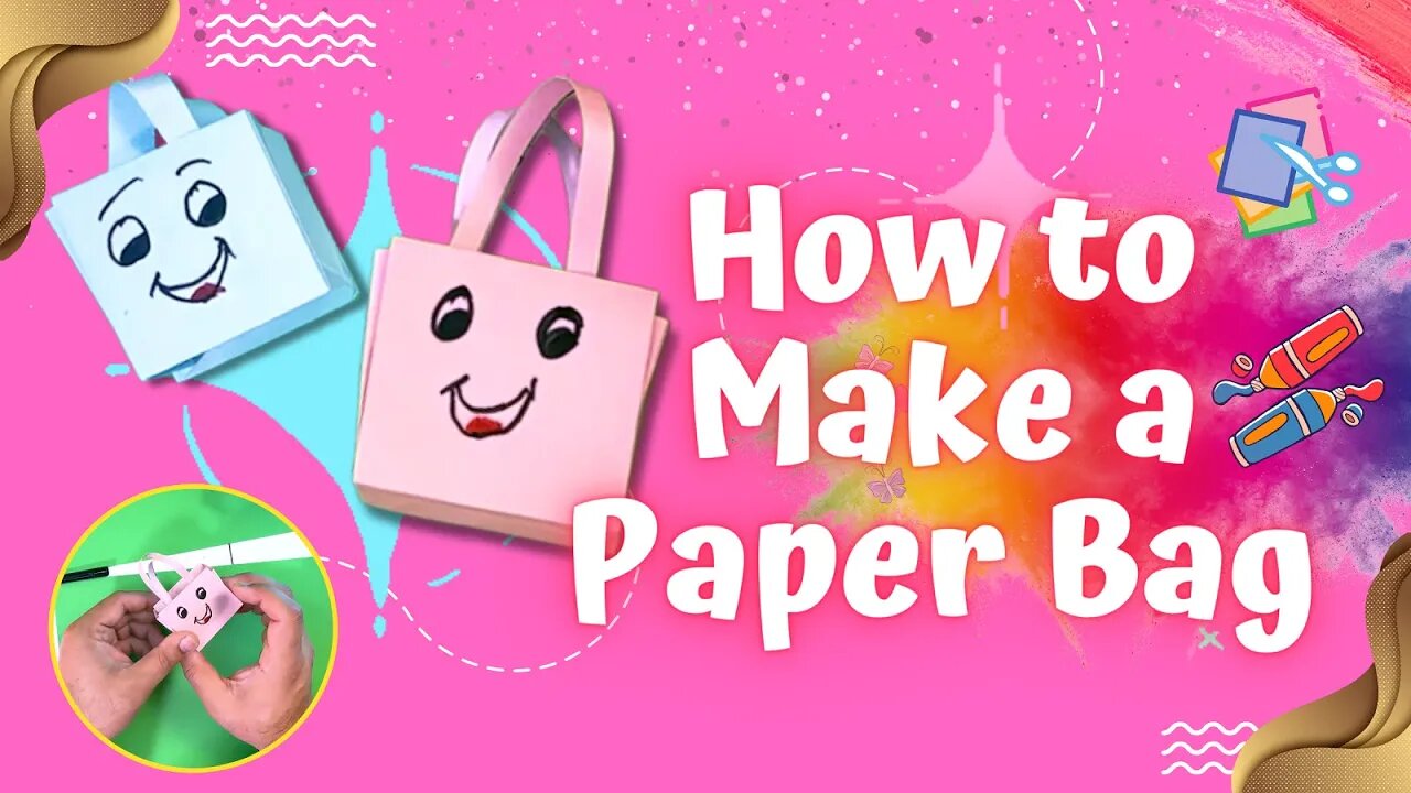 How to Make a Paper Bag | Easy Origami Paper Bag Craft | DIY Paper Craft