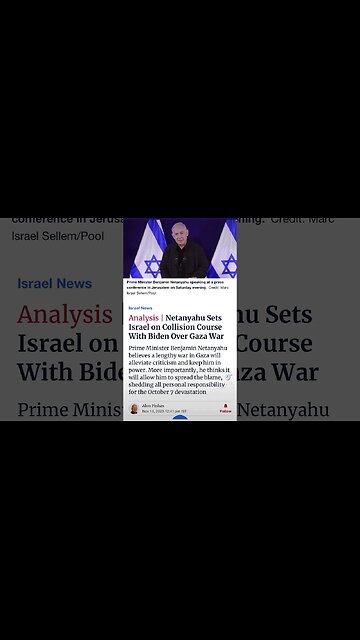 #Netanyahu Collision Course #Gaza #War #USA #Palestine #gazaunderattack
