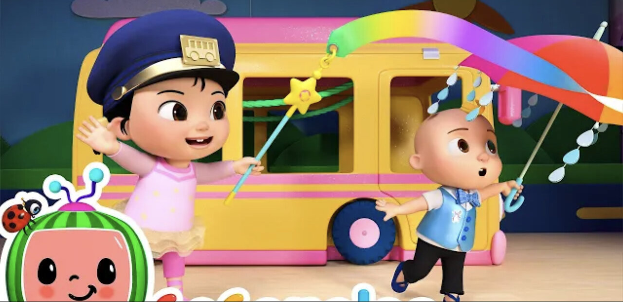 Wheels on the Bus (Cece's Pretend Play Version) | CoComelon Nursery Rhymes & Kids Songs