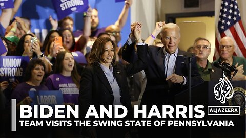 Biden joins Harris at first joint election campaign stop since leaving race