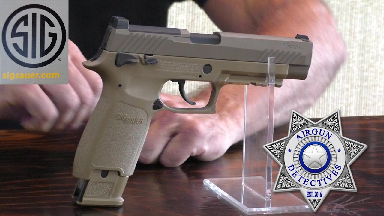 SIG Sauer M17, Tan, CO2 "Blowback" .177 cal Pellet Pistol "Complete Review" By Airgun Detectives